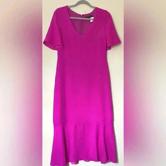 Banana Republic Size 6 magenta / Pink midi Dress - Picture 1 of 6